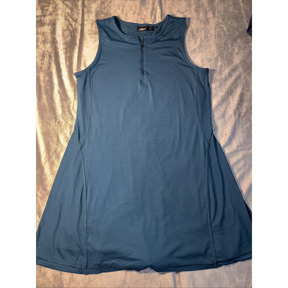 Crane Teal Sleeveless Athletic Performance Dress Skort Large Sporty Tennis